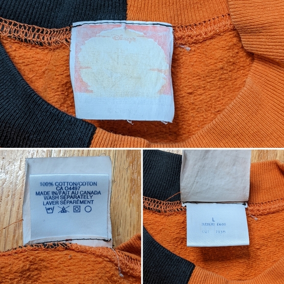 ❌SOLD❌ Vintage 90's Disney Lion King Sweater Orange Black Men's Large Adult - Picture 8 of 15